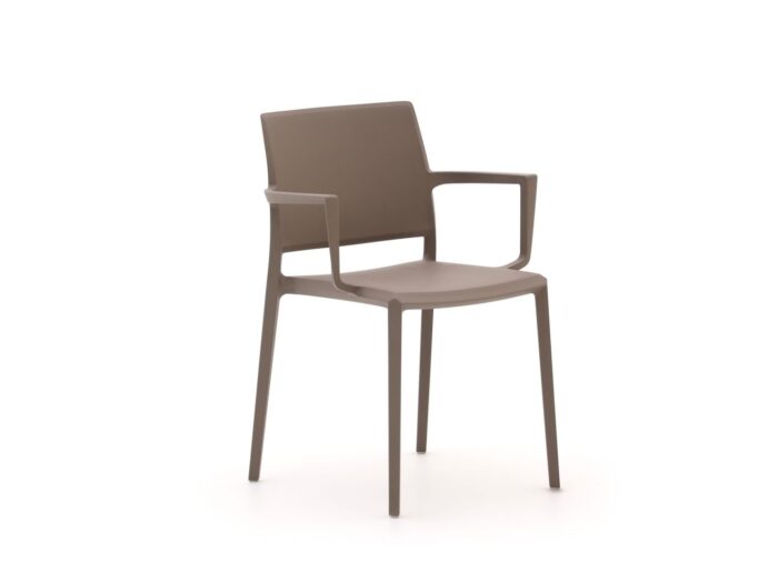 Forza Furniture Forza Sile dining tuinstoel stapelbaar Laagste prijsgarantie! – Taupe