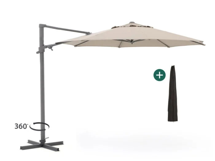 Shadowline Francisco zweefparasol ø 330cm - Taupe