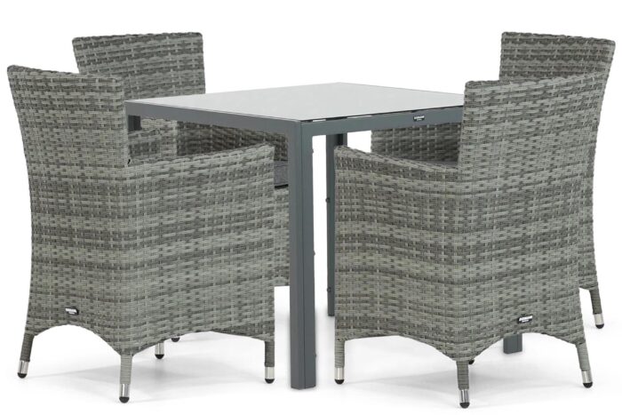 Domani Furniture Miami/Venustas 85 cm dining tuinset 5-delig – Grijs-antraciet