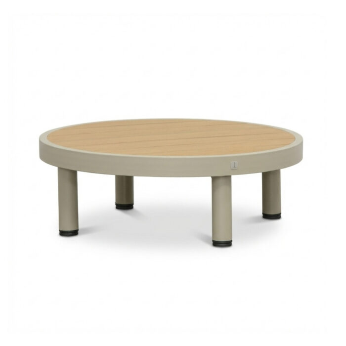 LUX outdoor living Amalfi loungetafel | aluminium + polywood | beige | 70cm rond