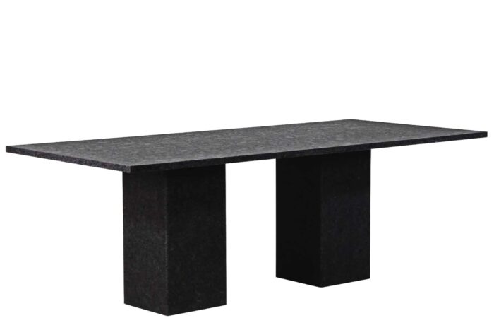 Garden Collections Graniet dining tuintafel 220 x 100 cm – Zwart