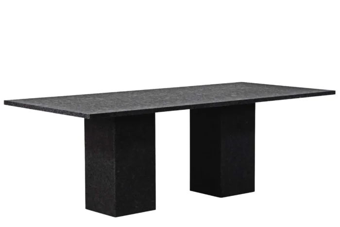 Garden Collections Graniet dining tuintafel 220 x 100 cm - Zwart