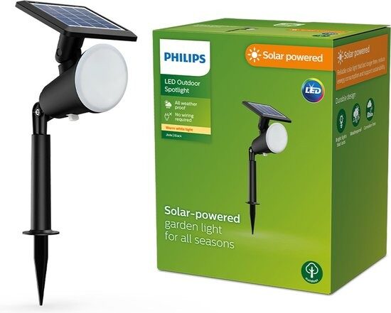 Philips Jivix basic solar spot spike – zwart