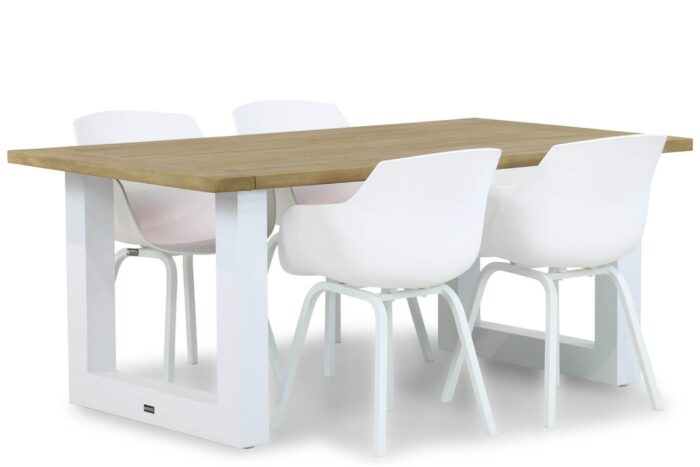 Lifestyle Garden Furniture Salina/Talai 180 cm dining tuinset 5-delig – Wit