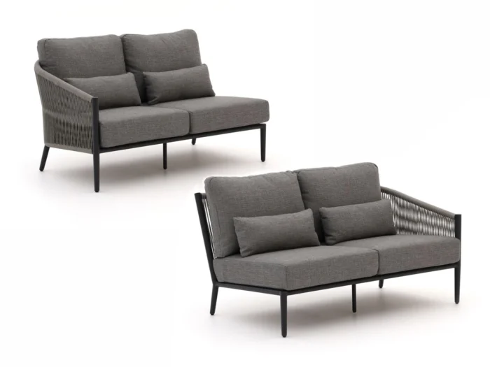 Bellagio tuinmeubelen Mineo loungemodule linker + rechterarm 144cm - Grijs