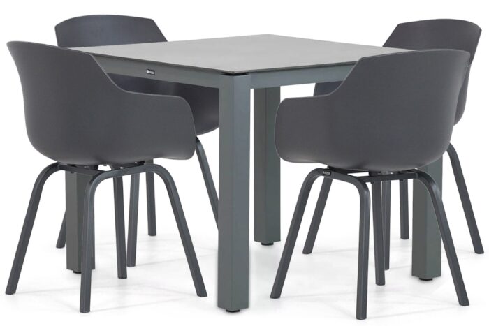 Lifestyle Garden Furniture Salina/Yoko 90 cm dining tuinset 5-delig – Grijs-antraciet