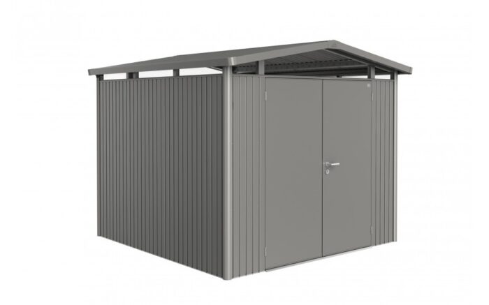 Biohort Tuinhuis Panorama dubbele deur – grijs