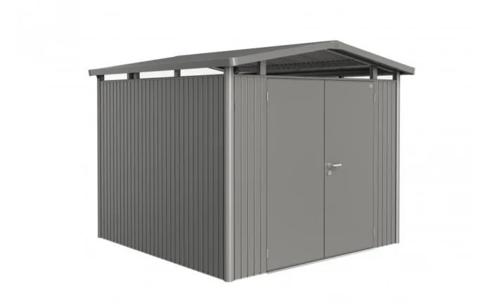 Biohort Tuinhuis Panorama dubbele deur - grijs