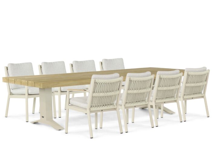 Coco Sevilla/Superior 260 cm dining tuinset 7-delig – Taupe-naturel-bruin