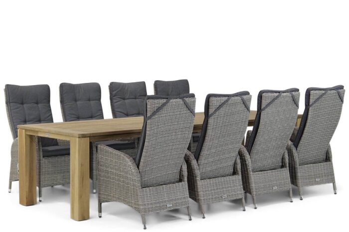 Garden Collections Lincoln/Brighton 300 cm dining tuinset 9-delig – Grijs-antraciet