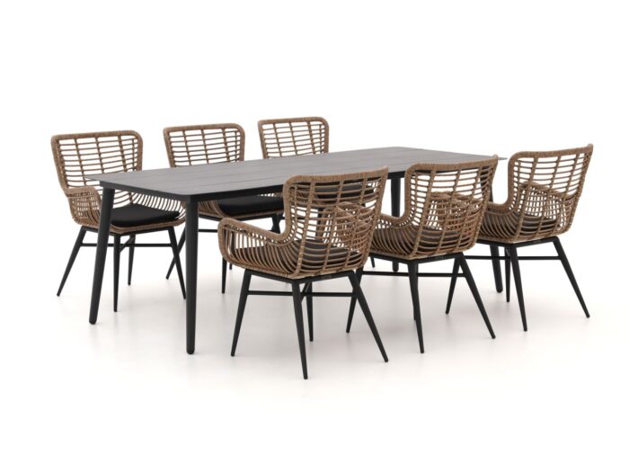 Intenso Furniture Asti/Sora 220cm dining tuinset 7-delig – Taupe