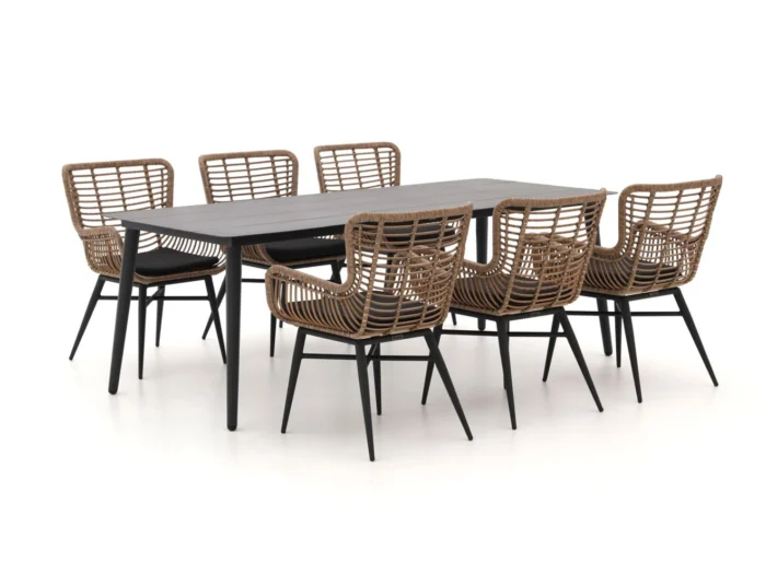 Intenso Furniture Asti/Sora 220cm dining tuinset 7-delig - Taupe