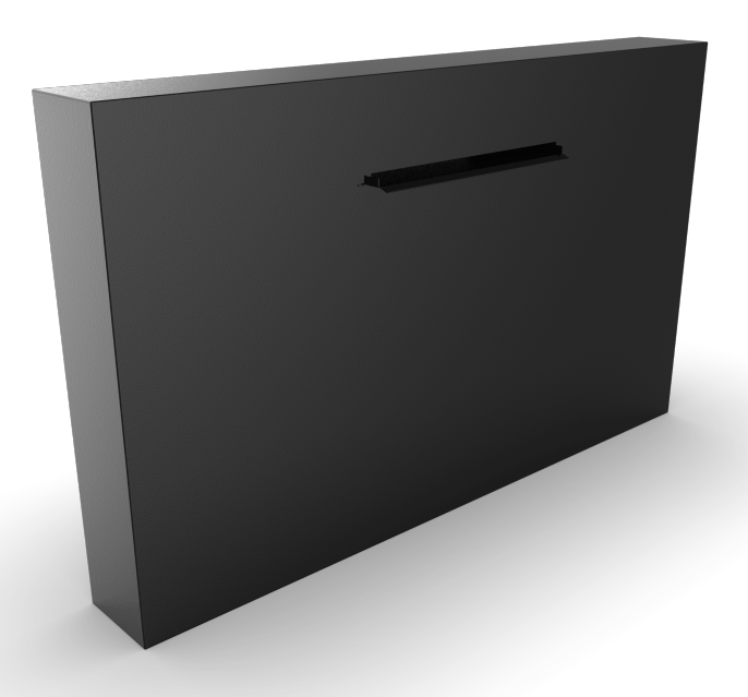 Geroba Cascadi Aluminium Watervalelement naast vijver 1250 x 250 x 1600 mm – zwart