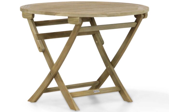 Garden Collections Derby inklapbare tafel 100 cm – Old teak greywash