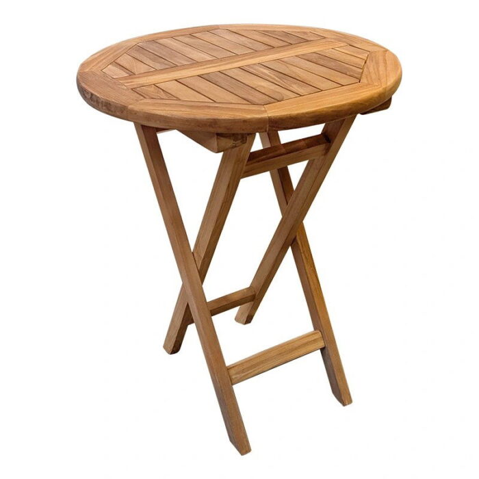 Buitengewoon de boet New Round Klaptafel Teak dia. 60×76 cm – bruin