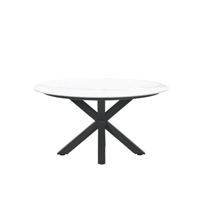 Garden impressions Lowland Tuintafel Venice White dia. 150 cm – grijs;wit