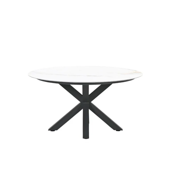 Garden impressions Lowland Tuintafel Venice White dia. 150 cm - grijs;wit
