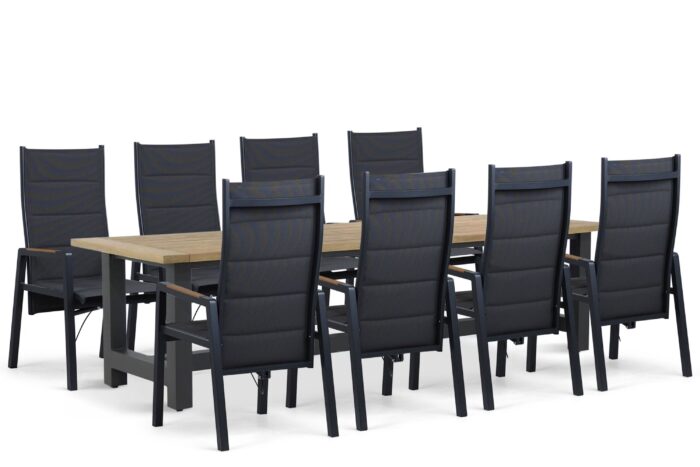 Lifestyle Garden Furniture Essence/San Francisco 300×100 cm dining tuinset 9-delig – Grijs-antraciet