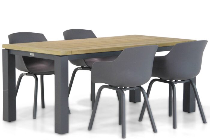 Lifestyle Garden Furniture Salina/Veneto 180 cm dining tuinset 5-delig – Grijs-antraciet