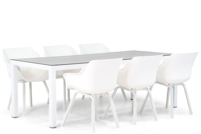 Hartman Sophie element/Margao 220 cm dining tuinset 7-delig – Wit
