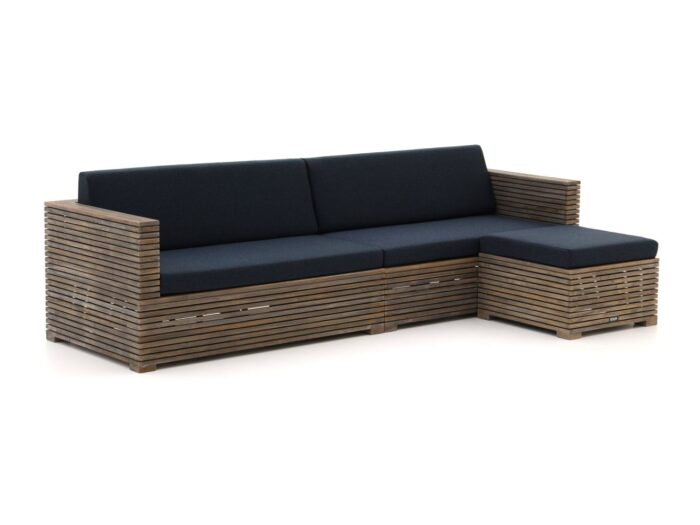 ROUGH Furniture ROUGH-C chaise longue loungeset 3-delig Laagste prijsgarantie! – Bruin