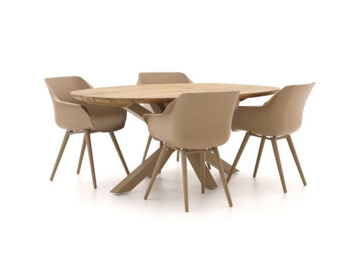 Hartman tuinmeubelen Hartman Sophie Studio/San Sebastian 200cm dining tuinset 5-delig Laagste prijsgarantie! – Taupe