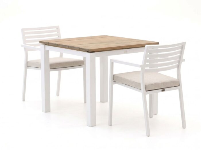 Bellagio tuinmeubelen Rumo/Lagundo 90cm dining tuinset 3-delig stapelbaar