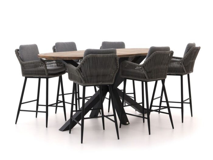 Intenso Furniture Intenso Isorella/ROUGH-Y Ellips 240cm barset 7-delig Laagste prijsgarantie! – Bruin