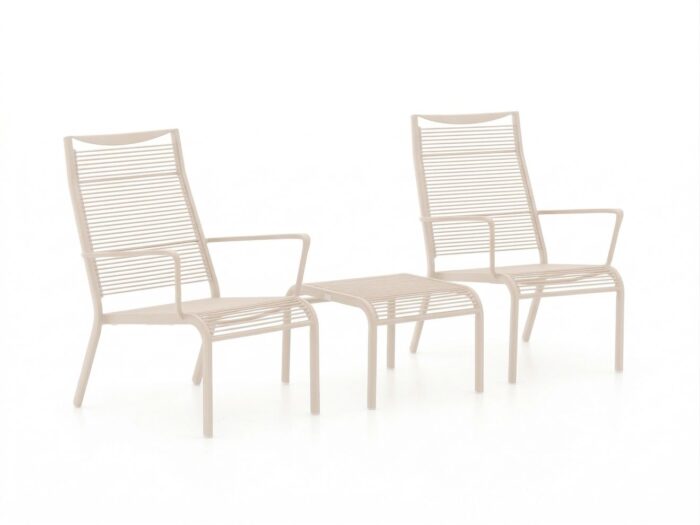 Apple Bee Hawaii lounge balkonset 3-delig stapelbaar Laagste prijsgarantie! – Taupe