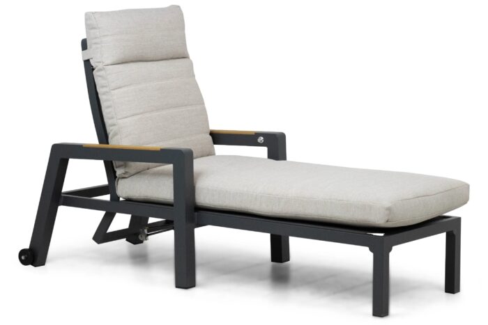 Lifestyle Garden Furniture Evora ligbed verstelbaar – Grijs-antraciet