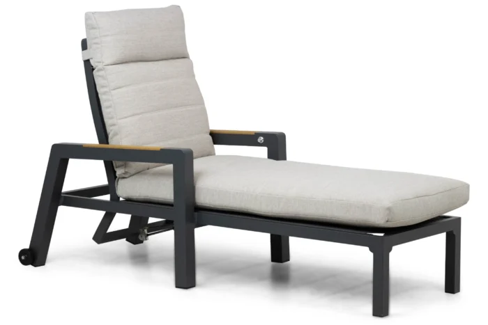 Lifestyle Garden Furniture Evora ligbed verstelbaar - Grijs-antraciet