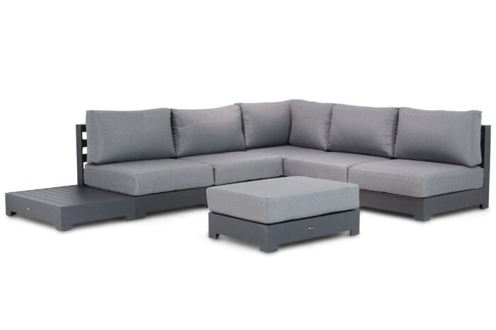 Santika Furniture Phantom hoek loungeset 7-delig – Grijs-antraciet