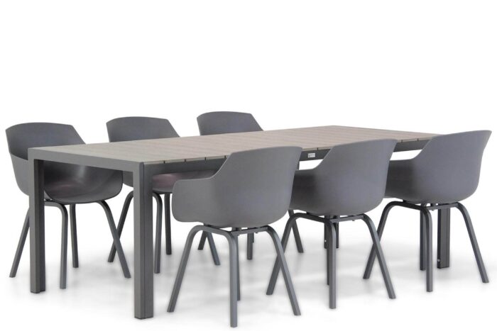 Lifestyle Garden Furniture Salina/Young 217 cm dining tuinset 7-delig – Grijs-antraciet