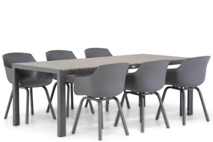Lifestyle Garden Furniture Salina/Young 217 cm dining tuinset 7-delig - Grijs-antraciet