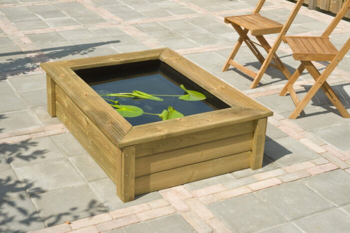 Ubbink Quadro wood I houten FSC frame voor Quadro 5 H33,8×119,4×90,5 cm – naturel