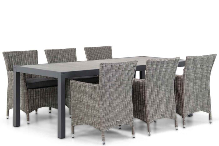 Garden Collections Dublin/Residence 220 cm dining tuinset 7-delig – Grijs-antraciet