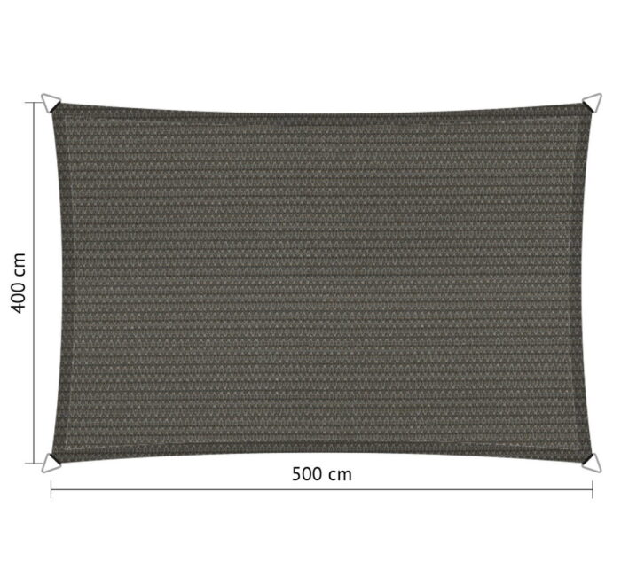 Shadow comfort Rechthoek schaduwdoek 4,00×5,00 m Cool Grey – grijs