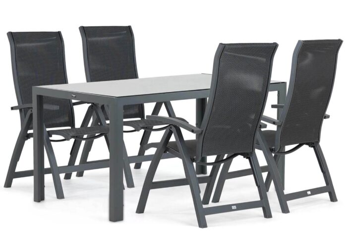 Presto Lucardo/Venustas 150 cm dining tuinset 5-delig – Grijs-antraciet