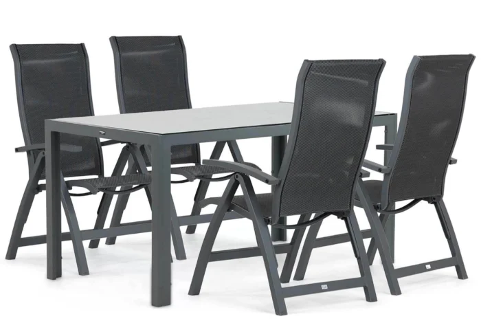 Presto Lucardo/Venustas 150 cm dining tuinset 5-delig - Grijs-antraciet