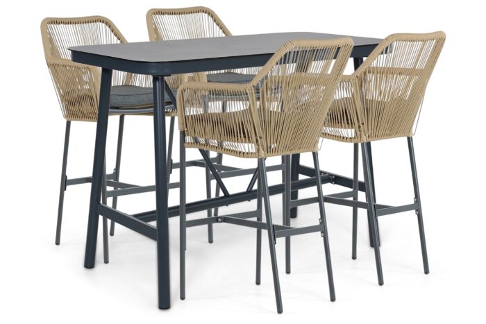 De Laan Projects Laan Marbella/Tavano 150×75 cm barset 5-delig – Taupe-naturel-bruin