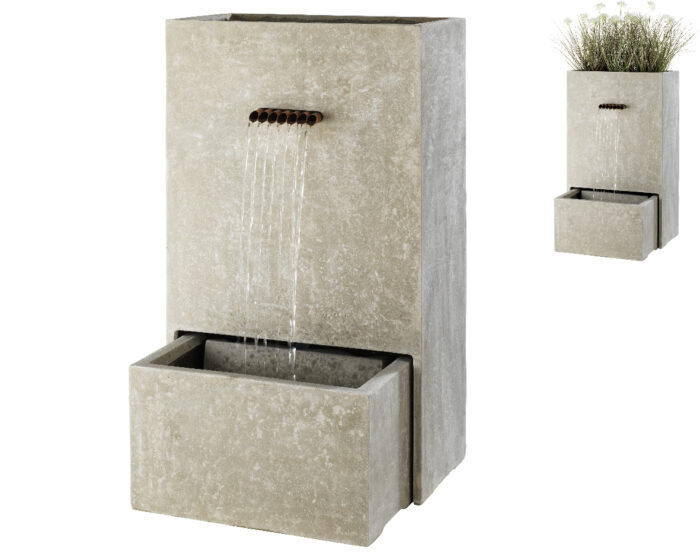 Decoris Font.planter grc l35b60h100cm grijs