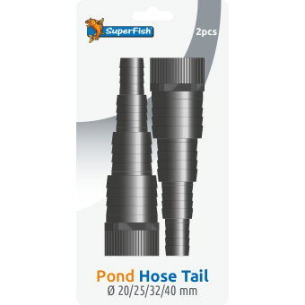 Superfish Multistep slangtule dia. 20/25/32/40 mm 2 st – zwart