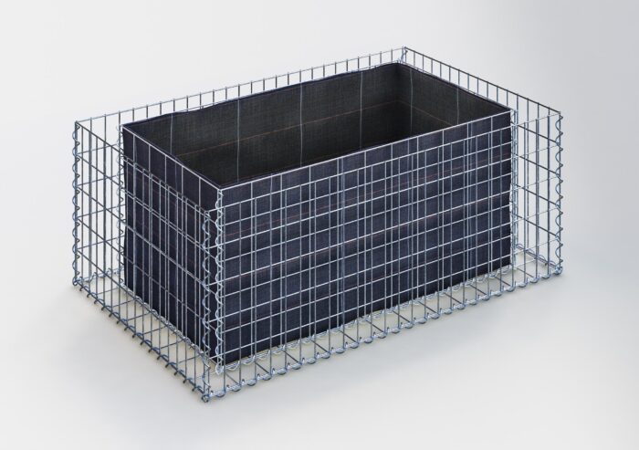 Gabiona Deutschland Rechthoekig verhoogd bed 130 cm x 50 cm x 80 cm (L x H x D), maaswijdte 5 x 10 cm, wanddikte 10 cm