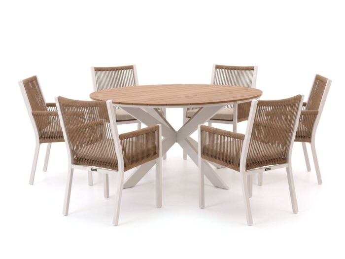 Manifesto Furniture Manifesto Rivola/Fidenza ø149cm dining tuinset 7-delig Laagste prijsgarantie!