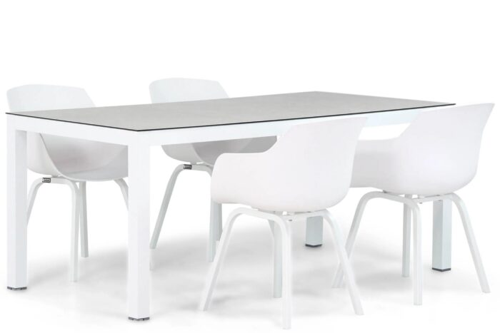 Lifestyle Garden Furniture Salina/Margao 180 cm dining tuinset 5-delig – Wit