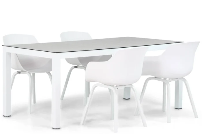 Lifestyle Garden Furniture Salina/Margao 180 cm dining tuinset 5-delig - Wit