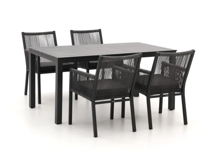 Manifesto Furniture Rivola/Menzano 160cm dining tuinset 5-delig - Grijs