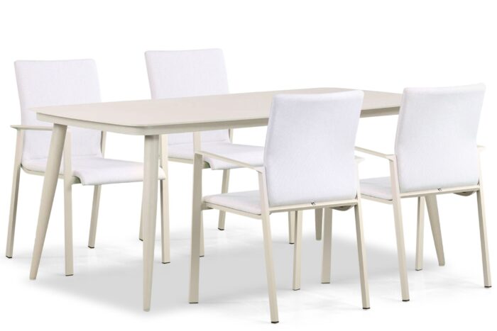 Lifestyle Garden Furniture Rome/Vienna 180 cm dining tuinset 5-delig – Taupe-naturel-bruin