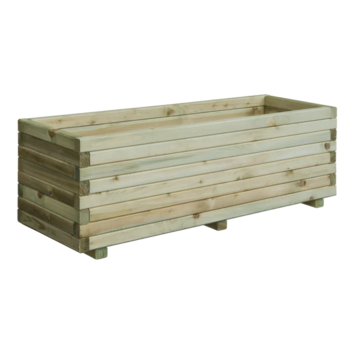Houten bloembakken plantenbakken rechthoek 80x40x35cm