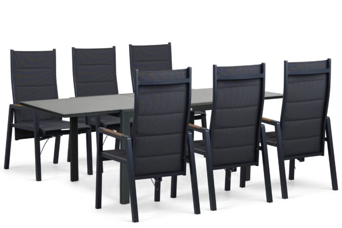 Lifestyle Garden Furniture Essence/Montaro 140/240×90 cm dining tuinset 7-delig – Grijs-antraciet